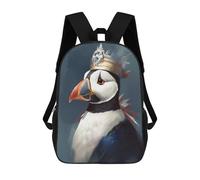 sinyumoney 4Girls Puffin Fantasy World Backpack 3D Printed Boy School Backpack Casual Daypack Lightweight Rucksack for Middle School Students 17inch