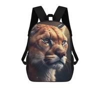 sinyumoney 4Girls Pumas Intense Stare Backpack 3D Printed Boy School Backpack Casual Daypack Lightweight Rucksack for Middle School Students 17inch
