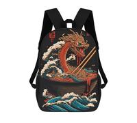 sinyumoney 4Girls Ramen Art 3 Backpack 3D Printed Boy School Backpack Casual Daypack Lightweight Rucksack for Middle School Students 17inch