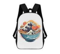 sinyumoney 4Girls Ramen Japanese Food Backpack 3D Printed Boy School Backpack Casual Daypack Lightweight Rucksack for Middle School Students 17inch