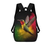 sinyumoney 4Girls Rasta Hummingbird Backpack 3D Printed Boy School Backpack Casual Daypack Lightweight Rucksack for Middle School Students 17inch