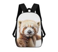 sinyumoney 4Girls Red Panda Selfie Backpack 3D Printed Boy School Backpack Casual Daypack Lightweight Rucksack for Middle School Students 17inch