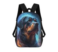 sinyumoney 4Girls Rottweiler Dog Backpack 3D Printed Boy School Backpack Casual Daypack Lightweight Rucksack for Middle School Students 17inch