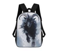 sinyumoney 4Girls Running Black Goat Backpack 3D Printed Boy School Backpack Casual Daypack Lightweight Rucksack for Middle School Students 17inch