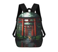 sinyumoney 4Girls Sacred Fox Spirit Journey Backpack 3D Printed Boy School Backpack Casual Daypack Lightweight Rucksack for Middle School Students 17inch