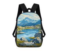 sinyumoney 4Girls Saryarka National Park Kazakhstan Landscape Art Backpack 3D Printed Boy School Backpack Casual Daypack Lightweight Rucksack for Middle School Students 17inch