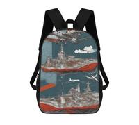 sinyumoney 4Girls Ship in Ocean Backpack 3D Printed Boy School Backpack Casual Daypack Lightweight Rucksack for Middle School Students 17inch