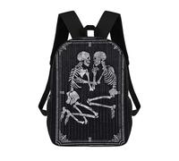 sinyumoney 4Girls Skeleton Key Backpack 3D Printed Boy School Backpack Casual Daypack Lightweight Rucksack for Middle School Students 17inch