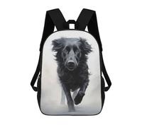 sinyumoney 4Girls Smoky Running Dog Backpack 3D Printed Boy School Backpack Casual Daypack Lightweight Rucksack for Middle School Students 17inch