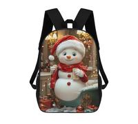 sinyumoney 4Girls Snowman in A Bathtub Backpack 3D Printed Boy School Backpack Casual Daypack Lightweight Rucksack for Middle School Students 17inch