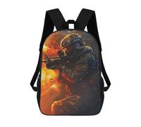 sinyumoney 4Girls SOLDIER AESTHETIC POSTER Backpack 3D Printed Boy School Backpack Casual Daypack Lightweight Rucksack for Middle School Students 17inch