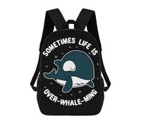 sinyumoney 4Girls Sometimes Life Is Backpack 3D Printed Boy School Backpack Casual Daypack Lightweight Rucksack for Middle School Students 17inch