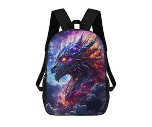 sinyumoney 4Girls Space Dragon Backpack 3D Printed Boy School Backpack Casual Daypack Lightweight Rucksack for Middle School Students 17inch