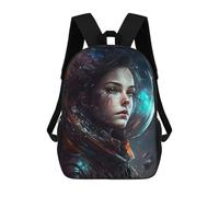 sinyumoney 4Girls Space Explorer's Gaze Backpack 3D Printed Boy School Backpack Casual Daypack Lightweight Rucksack for Middle School Students 17inch
