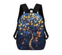 sinyumoney 4Girls Stained Glass Tree Backpack 3D Printed Boy School Backpack Casual Daypack Lightweight Rucksack for Middle School Students 17inch