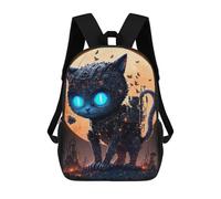 sinyumoney 4Girls Steampunk Cat Art Backpack 3D Printed Boy School Backpack Casual Daypack Lightweight Rucksack for Middle School Students 17inch