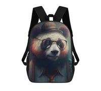 sinyumoney 4Girls Stylish Panda Portrait Backpack 3D Printed Boy School Backpack Casual Daypack Lightweight Rucksack for Middle School Students 17inch