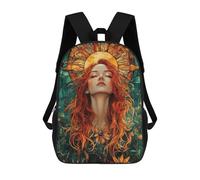 sinyumoney 4Girls Sun Goddess with Flowers Backpack 3D Printed Boy School Backpack Casual Daypack Lightweight Rucksack for Middle School Students 17inch