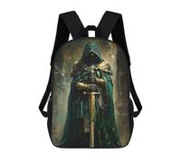 sinyumoney 4Girls Swordsman Backpack 3D Printed Boy School Backpack Casual Daypack Lightweight Rucksack for Middle School Students 17inch