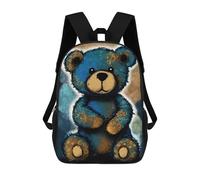sinyumoney 4Girls Teddy Bear Style 3 Backpack 3D Printed Boy School Backpack Casual Daypack Lightweight Rucksack for Middle School Students 17inch