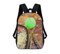 sinyumoney 4Girls Tennis Art B And R 6 Backpack 3D Printed Boy School Backpack Casual Daypack Lightweight Rucksack for Middle School Students 17inch
