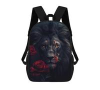 sinyumoney 4Girls The Black Lion Backpack 3D Printed Boy School Backpack Casual Daypack Lightweight Rucksack for Middle School Students 17inch