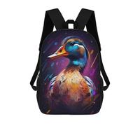 sinyumoney 4Girls The Chatty Duck Backpack 3D Printed Boy School Backpack Casual Daypack Lightweight Rucksack for Middle School Students 17inch