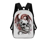 sinyumoney 4Girls The Dragon Skull Backpack 3D Printed Boy School Backpack Casual Daypack Lightweight Rucksack for Middle School Students 17inch