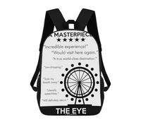 sinyumoney 4Girls THE EYE LONDON MASTERPIECE Backpack 3D Printed Boy School Backpack Casual Daypack Lightweight Rucksack for Middle School Students 17inch