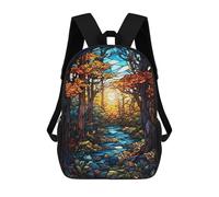 sinyumoney 4Girls The Flow of Autumn Backpack 3D Printed Boy School Backpack Casual Daypack Lightweight Rucksack for Middle School Students 17inch