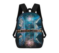 sinyumoney 4Girls The Kelpies Fireworks Backpack 3D Printed Boy School Backpack Casual Daypack Lightweight Rucksack for Middle School Students 17inch