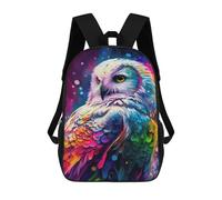 sinyumoney 4Girls The Mystery Snow Owl Backpack 3D Printed Boy School Backpack Casual Daypack Lightweight Rucksack for Middle School Students 17inch