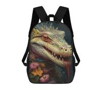 sinyumoney 4Girls The Strong Crocodile Backpack 3D Printed Boy School Backpack Casual Daypack Lightweight Rucksack for Middle School Students 17inch