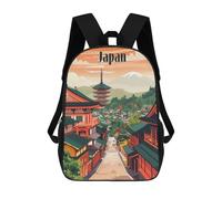 sinyumoney 4Girls Timeless Japan Streets Backpack 3D Printed Boy School Backpack Casual Daypack Lightweight Rucksack for Middle School Students 17inch