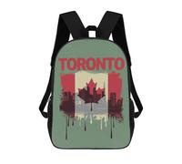 sinyumoney 4Girls Toronto Skyline Backpack 3D Printed Boy School Backpack Casual Daypack Lightweight Rucksack for Middle School Students 17inch
