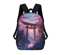 sinyumoney 4Girls Tranquil Torii Horizon Backpack 3D Printed Boy School Backpack Casual Daypack Lightweight Rucksack for Middle School Students 17inch