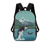 sinyumoney 4Girls Travel to Vancouver Backpack 3D Printed Boy School Backpack Casual Daypack Lightweight Rucksack for Middle School Students 17inch