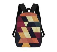 sinyumoney 4Girls Triangles XIII Backpack 3D Printed Boy School Backpack Casual Daypack Lightweight Rucksack for Middle School Students 17inch