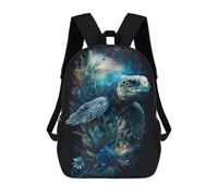 sinyumoney 4Girls Turtle Fanciful Imagery Backpack 3D Printed Boy School Backpack Casual Daypack Lightweight Rucksack for Middle School Students 17inch