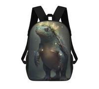 sinyumoney 4Girls Turtle Hippo Backpack 3D Printed Boy School Backpack Casual Daypack Lightweight Rucksack for Middle School Students 17inch