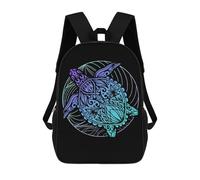 sinyumoney 4Girls Turtle Mandala Backpack 3D Printed Boy School Backpack Casual Daypack Lightweight Rucksack for Middle School Students 17inch