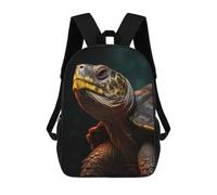 sinyumoney 4Girls Turtle Portrait Backpack 3D Printed Boy School Backpack Casual Daypack Lightweight Rucksack for Middle School Students 17inch