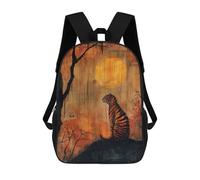 sinyumoney 4Girls Twilight Tiger Backpack 3D Printed Boy School Backpack Casual Daypack Lightweight Rucksack for Middle School Students 17inch
