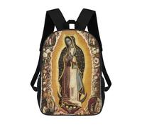 sinyumoney 4Girls Virgin of Guadalupe Backpack 3D Printed Boy School Backpack Casual Daypack Lightweight Rucksack for Middle School Students 17inch