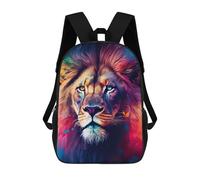 sinyumoney 4Girls Watercolor Lion Portrait Backpack 3D Printed Boy School Backpack Casual Daypack Lightweight Rucksack for Middle School Students 17inch