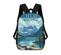 sinyumoney 4Girls Waterton National Park Backpack 3D Printed Boy School Backpack Casual Daypack Lightweight Rucksack for Middle School Students 17inch