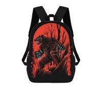 sinyumoney 4Girls Werewolf in The Woods Illustration Backpack 3D Printed Boy School Backpack Casual Daypack Lightweight Rucksack for Middle School Students 17inch