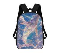 sinyumoney 4Girls Whale in The Sky Backpack 3D Printed Boy School Backpack Casual Daypack Lightweight Rucksack for Middle School Students 17inch