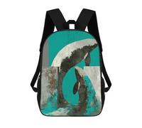 sinyumoney 4Girls Whale Motion Backpack 3D Printed Boy School Backpack Casual Daypack Lightweight Rucksack for Middle School Students 17inch