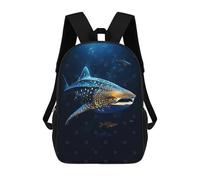 sinyumoney 4Girls Whale Shark Underwater Backpack 3D Printed Boy School Backpack Casual Daypack Lightweight Rucksack for Middle School Students 17inch